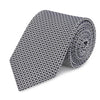 Black & Grey Diamond Gridded Silk Tie