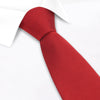 Luxury Plain Red Woven Silk Tie