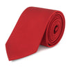 Luxury Plain Red Woven Silk Tie