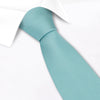 Plain Cyan Woven Silk Tie