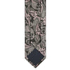 Black, Pink and Grey Luxury Paisley Silk Tie