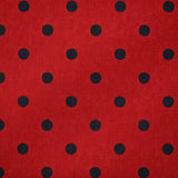 Red Silk Tie With Black Polka Dots