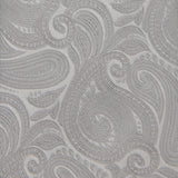 Silver Paisley Woven Silk Tie