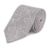 Silver Paisley Woven Silk Tie