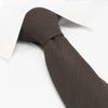 Plain Dark Brown Wool Mix Tie