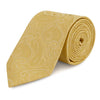 Gold Paisley Woven Silk Tie
