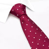 Burgundy Polka Dot Woven Silk Tie