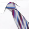 Various Purple Striped Woven Silk Tie