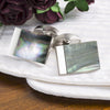 Silver Lined Shell Cufflinks