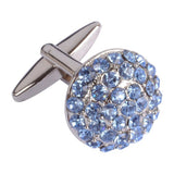 Blue Crystal Circles Cufflinks