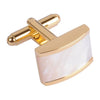 Gold plated Pearl Cufflinks
