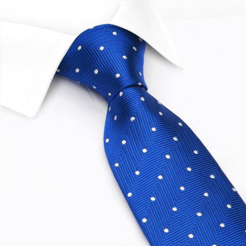 Royal Blue Aztec Polka Dot Silk Tie