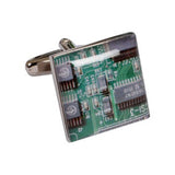 Green Circuit Board Cufflinks