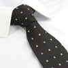 Black & White Flower Spot Silk Tie