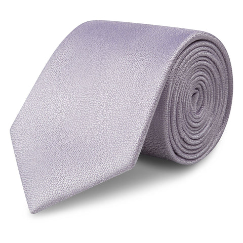 Pastel Lilac Textured Woven Silk Tie