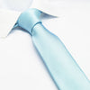 Plain Sky Blue Slim Silk Tie