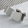 Executive Black Lined Lattice Cufflinks
