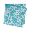 Classic Turquoise Paisley Silk Handkerchief