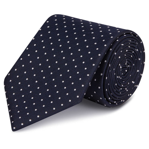 Navy Micro Spot Tie