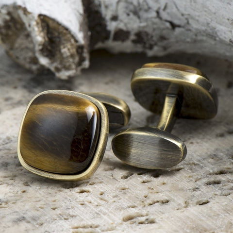 Tiger Eye Stone Luxury Cufflinks