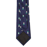 Navy Blue Christmas Penguin Tie