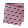 Pink and Black Silk Textured Stripe Classic Handkerchief