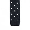 Black Polka Dot Knitted Square Cut Tie