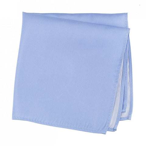 Plain Light Blue Silk Handkerchief