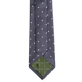 Charcoal Grey Polka Dot Silk Tie