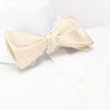 Self-Tie Plain Ivory Silk Bow Tie