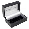 Black Crystal Wedge Cufflinks (Engraved)