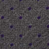 Grey & Purple Textured Spot Silk Tie