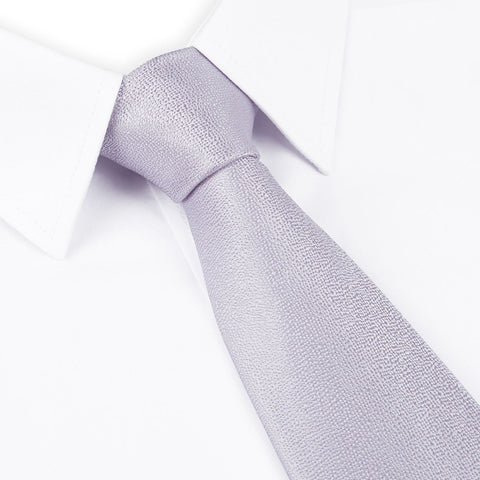 Pastel Lilac Textured Woven Silk Tie