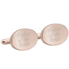 Engraved Rose Gold Father of the Bride Cufflinks