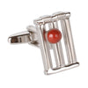 Cricket Stumps, and Ball Cufflinks