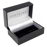 Silver Plated Square Mother of Pearl Engraved Cufflinks