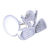 Silver Plated Crossed Golf Clubs