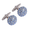 Blue Crystal Circles Cufflinks