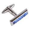 Blue Crystal Bar Cufflinks