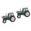 Green Tractor Cufflinks