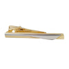 Gold Plated Tie Bar with Silver Curve