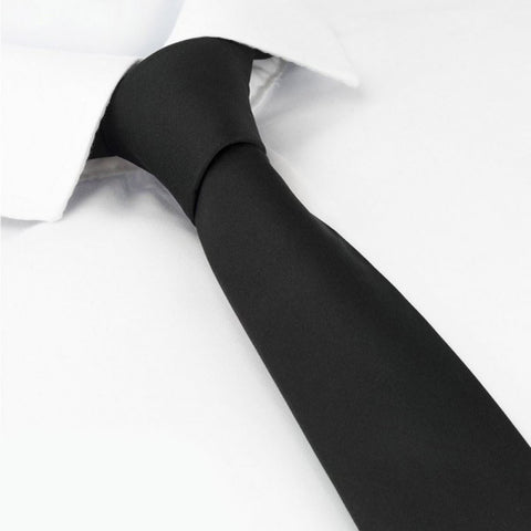 Black Skinny Silk Tie