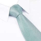 Pastel Mint Textured Woven Silk Tie