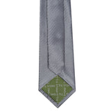 Grey Herringbone Silk Tie