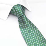 Green & Blue Oxford Spot Woven Silk Tie