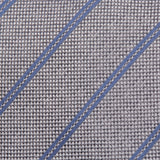 Grey Classic Textured Silk Club Stripe Tie