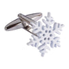 White snowflake cufflinks