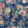 Blue Printed Floral Cotton Slim Tie