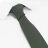 Plain Country Green Wool Mix Slim Tie