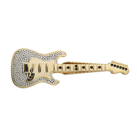 Gold Guitar Tie Bar